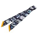 Hermès Blue Story Silk Twilly Scarf