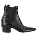 Saint Laurent Custar 45 Chelsea Boots in Black Leather