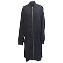 McQ by Alexander McQueen Pleated Bomber Style Midi Dress in Black Virgin Wool - Alexander Mcqueen