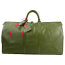 Louis Vuitton Keepall 55 Epi Leather Travel Bag in Red M42957