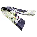Hermès Blue Dame De Coeur Silk Twilly Scarf