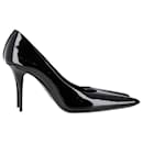 Saint Laurent Norma Pumps in Black Patent Leather