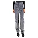 Grey velvet trousers - size S - Autre Marque