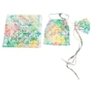 Louis Vuitton White Virgil Abloh Monogram Watercolor Bandana and Mask Set