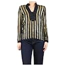 Black lurex sheer blouse - size UK 8 - Autre Marque