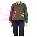 Maroon embroidered workwear jacket - size S - Autre Marque