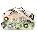 Fendi White Mini Leather By The Way Flowerland Satchel