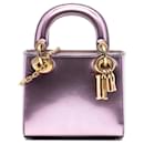Dior Pink Mini Metallic Patent Lady Dior