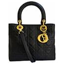 Dior Lady Dior Bag Black Leather Lambskin with Strap – Vintage
