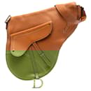 Dior Brown Leather Baudrier Saddle Bag
