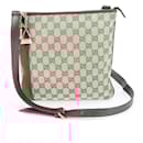 Gucci GG Canvas Sherry Line Leather Messenger Shoulder Bag