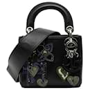 Dior Black Micro Calfskin Patch Embellished Lady Dior
