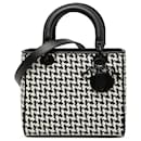 Dior Medium Calfskin Woven Houndstooth Lady Dior