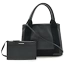 Balenciaga Navy Cabas XS Leather 2way Bag