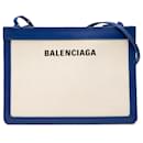Balenciaga Canvas Navy Pochette Crossbody