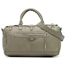 Balenciaga Small Lambskin Motocross Classic Squash Duffle Bag