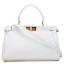 Fendi Medium Pebbled Leather Peekaboo Satchel