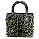 Dior Brown Medium Pony Hair Leopard Print Lady Dior