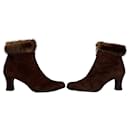Vintage Yves Saint Laurent Helens Boots Brown EU36