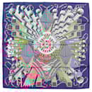 Hermès Carré 90 "D'ORGUE" Silk handkerchief in Navy Blue