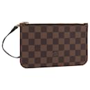 LOUIS VUITTON Damier Ebene Neverfull PM Pouch LV Auth 162258 - Louis Vuitton