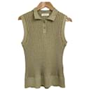 ebure Mix Color Lame Knit Sleeveless Blouse - Autre Marque