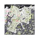 Hermès Carré 90 "Academia Ipica" Silk handkerchief in Gray