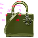 Dior Red Medium Patent Lady Dior