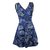 Banana Republic Robe motif floral Coton Viscose Elasthane Bleu  ref.5134