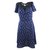 Tara Jarmon Très jolie robe Polyester Noir Bleu  ref.5148