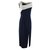 Womenstyl Robe longue Soie Polyester Viscose Acetate Blanc Bleu  ref.5257