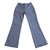 Trussardi Jeans Pantaloni, ghette Blu Pelle  ref.5324