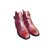 Alexander Mcqueen Ankle Boots Dark red Leather  ref.5906