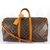Keepall Louis Vuitton Bolsa de viaje Castaño Lienzo  ref.6151