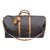 Keepall Louis Vuitton Bolsa de viaje Castaño Cuero  ref.6186