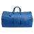 Keepall Louis Vuitton Travel bag Blue Leather  ref.6302