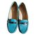 Geox Flats Blue Leather  ref.6306