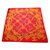 Chanel Bufandas de seda Roja  ref.6471