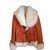 Patrizia Pepe Coats, Outerwear Orange Fur  ref.6988