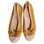 Longchamp Ballet flats Yellow Cloth  ref.7535