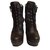 Gianmarco Lorenzi Ankle Boots Khaki Leather  ref.7857