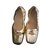 Tod's Ballet flats Golden Leather  ref.8733