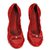 Louis Vuitton Ballet flats Red Suede Patent leather  ref.9487