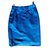 Yves Saint Laurent die Röcke Blau Baumwolle  ref.9668