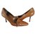 Gucci Heels Brown Leather  ref.10176