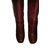 Yves Saint Laurent Boots Dark red Leather  ref.12208