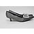 Décolleté a punta Balmain in satin grigio - vista 4