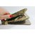 Autre Marque Clutch in pitone giallo e marrone - vista 8