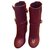 Zadig & Voltaire Ankle Boots Dark red Leather  ref.12814