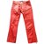Isabel Marant Pants, leggings Red Leather  ref.12977